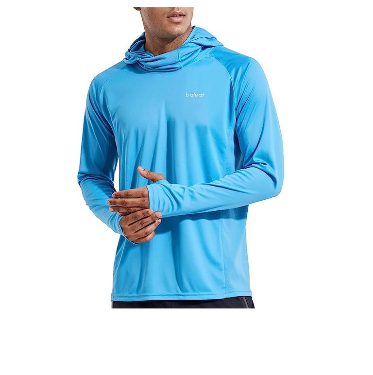 baleaf rashguard hoodie with facemask sun protection long sleeve