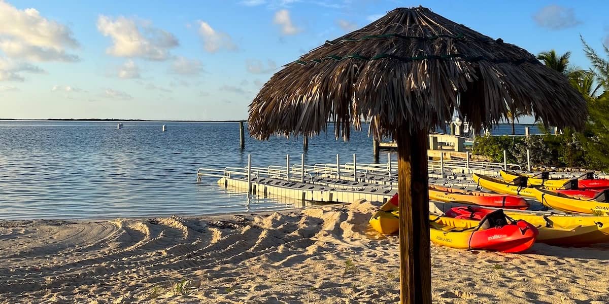 kayak beach on north bimini island, bimini the bahamas attractions