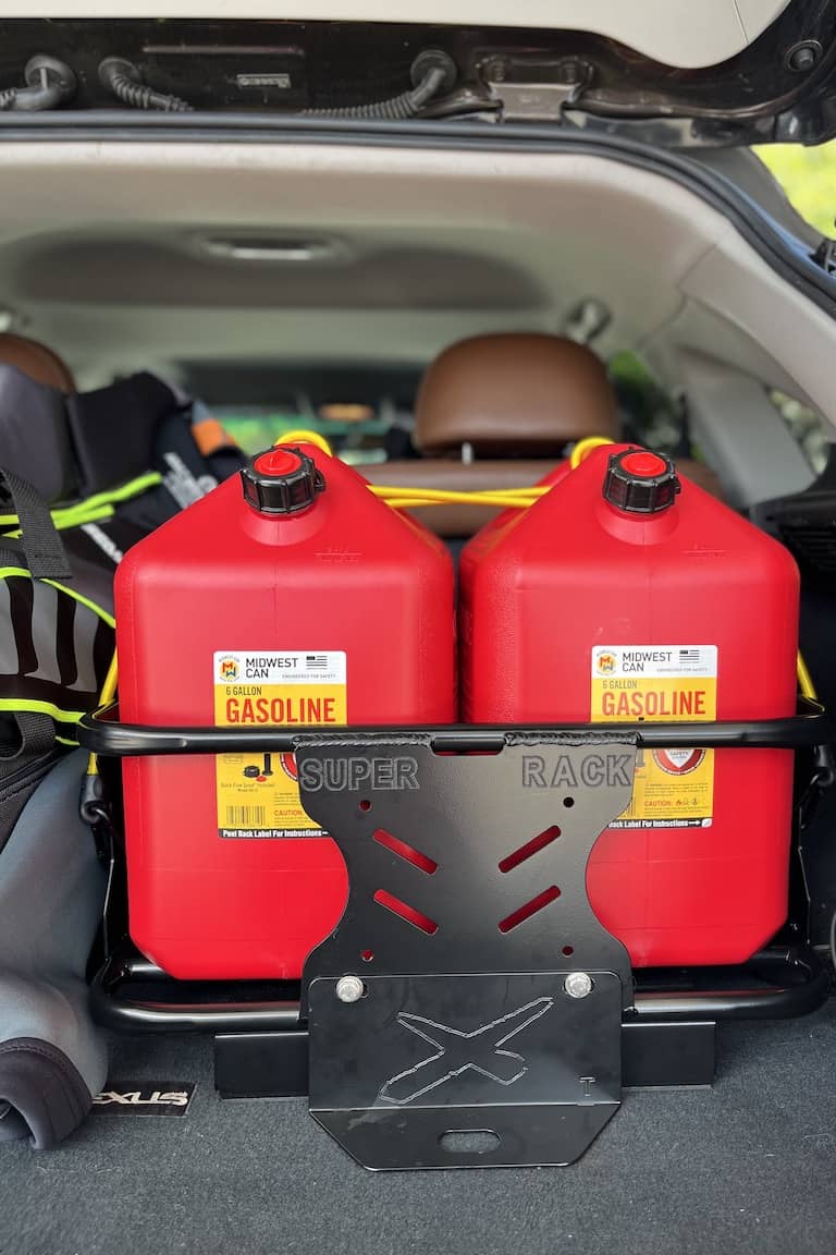 pwc super rack custom rack for extra gas for seadoo