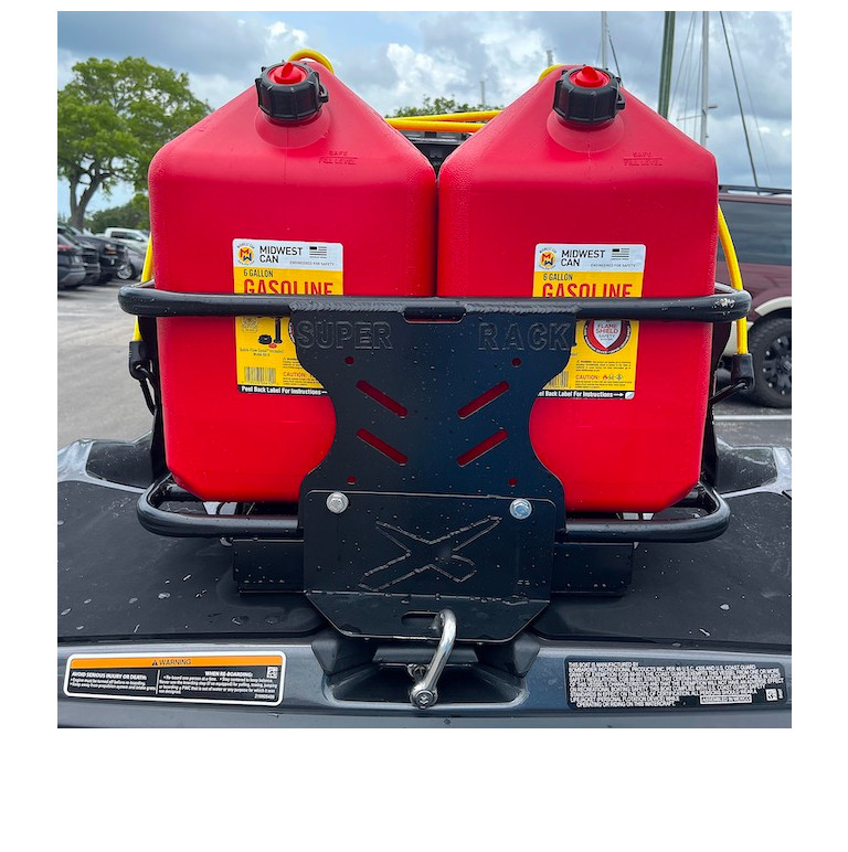 pwc superrack custom gas and storage rack for pwc seadoo, waverunner, and jetski