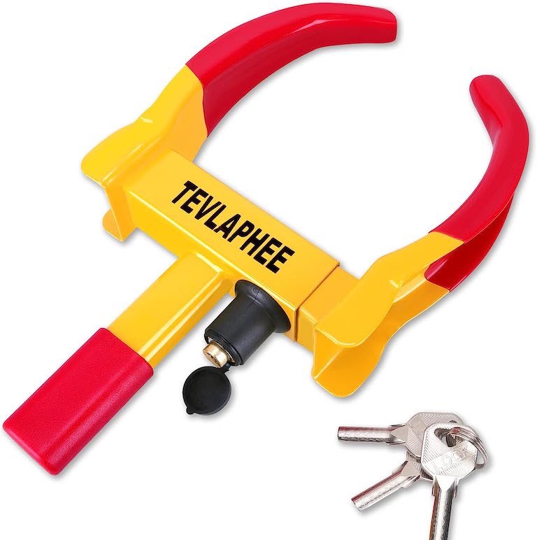 tevlaphee universal wheel lock for boat and pwc trailer wheels